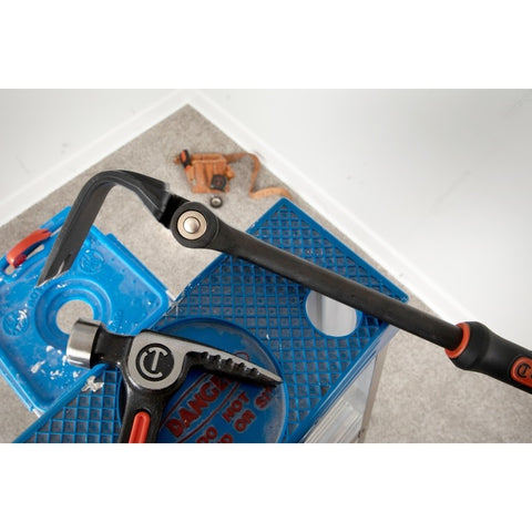 Crescent CODE RED Series DB18X-06 Pry Bar, 18 in L, Flat End, Nail Slot Tip, Steel, Black, 4-1/8 in W