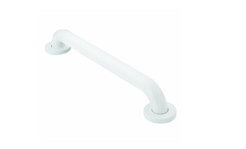 Moen R8924W Grab Bar, 27-1/4 in L, 3.175 in W, 3 in H, 24 in L Bar, 500 lb, Stainless Steel, Glacier, Screw