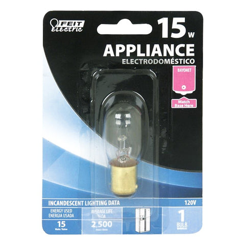 Feit Electric BP15T7DC/RP Incandescent Lamp, 15 W, T7 Lamp, Double Contact Bayonet Lamp Base, 2700 K Color Temp