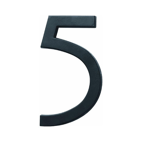 Hy-Ko FM-6 Architectural Series FM-6/5 House Number, Character: 5, 6 in H Character, Black Character, Pack of 3