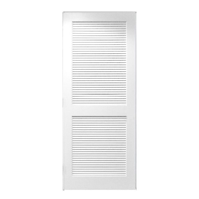 36 in. x 80 in. Primed Louvered/Louver Door – Shell Lumber and Hardware ...