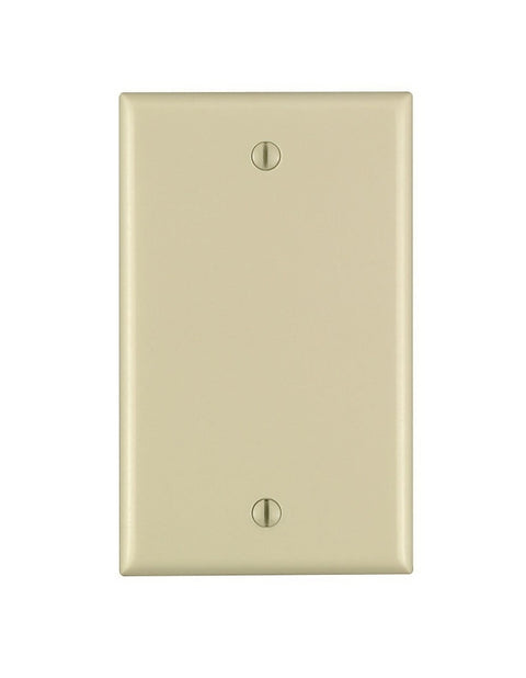 Leviton 001-86014-000 Wallplate, 4-1/2 in L, 2-3/4 in W, 0.22 in Thick, 1 -Gang, Thermoset Plastic, Ivory, Smooth