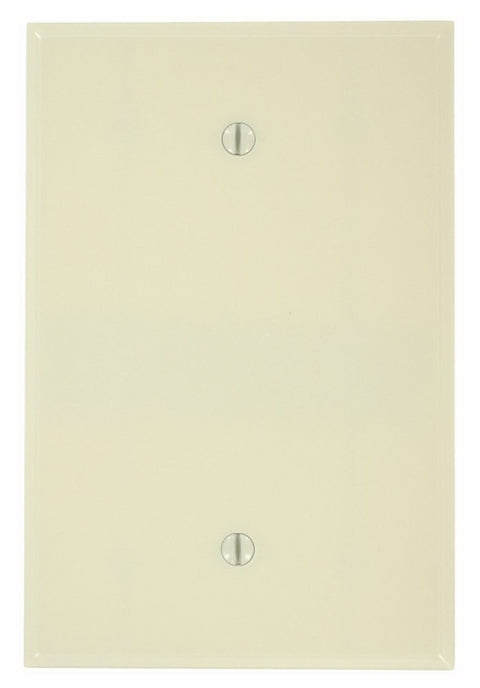 Leviton 86114 Blank Wallplate, 3-1/2 in L, 5-1/4 in W, 1/4 in Thick, 1 -Gang, Thermoset Plastic, Ivory, Smooth