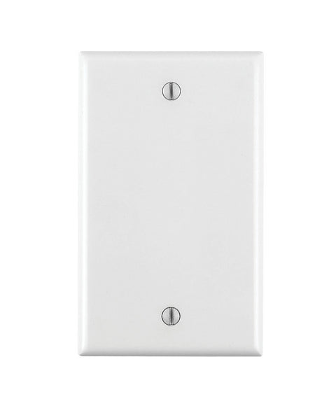 Leviton 002-80714-00W Wallplate, 4-1/2 in L, 2-3/4 in W, 0.22 in Thick, 1 -Gang, Thermoplastic Nylon, White