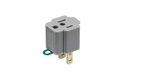 Leviton C30-00274-000 Outlet Adapter, 2-Pole, 15 A, 125 V, 1-Outlet, NEMA: NEMA 5-15R, 1-15R, Gray