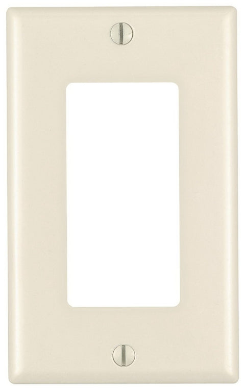 Leviton 80401-M26-TMP Wallplate Pack, 4-1/2 in L, 2-3/4 in W, 1-Gang, Plastic, Light Almond