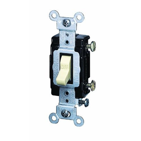 Leviton S02-CS115-2WS Switch, White, 15 A, 120/277 V, Push-In Terminal, NEMA WD-1, WD-6