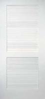 32 in. x 80 in. Primed Louvered 2 Panel Door