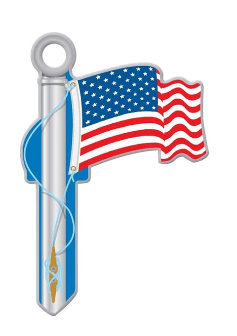Lucky Line Key Shapes Series B101S Key Blank, Brass, Enamel, For: Schlage Locks, Pack of 5