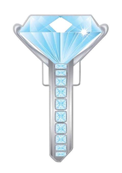 Lucky Line Key Shapes Series B102S Key Blank, Brass, Enamel, For: Schlage Locks, Pack of 5