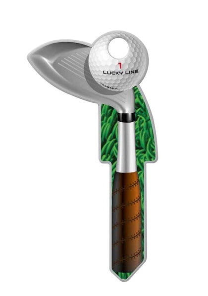 Lucky Line Key Shapes Series B119S Key Blank, Golf, Brass, Enamel-Coat ...