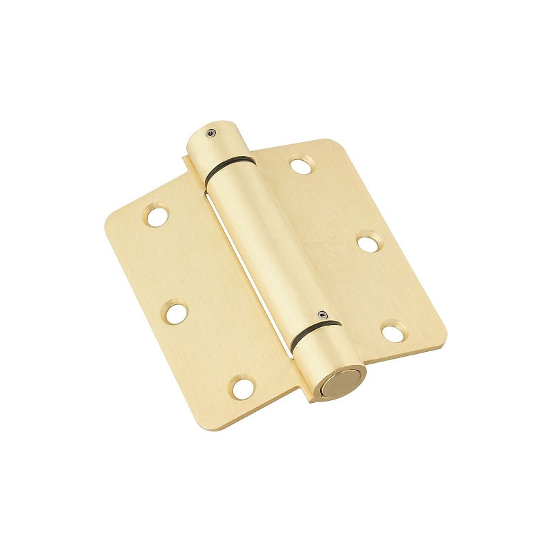 Shell Hardware National Hardware N185-199 Spring Hinge, Steel, Brass, 6-Mounting Hole ...