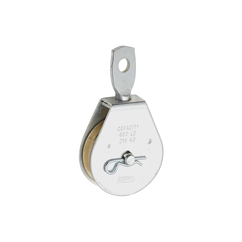 National Hardware N195-800 50 Pack 1-1/2in. 3213BC Fixed Single Pulley Zinc Plated