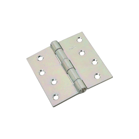 National Hardware N261-669 Utility Hinge, 4 in W Frame Leaf, 0.11 in Thick Frame Leaf, Steel, Zinc, Riveted Pin, 70 lb