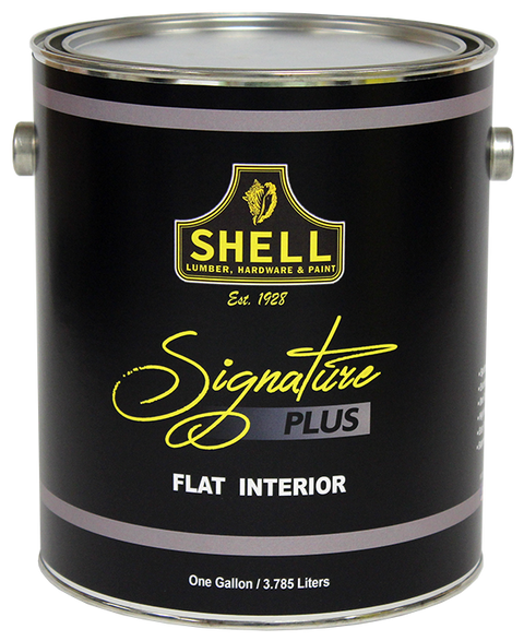Shell Signature Plus Paint Flat Interior White Quart
