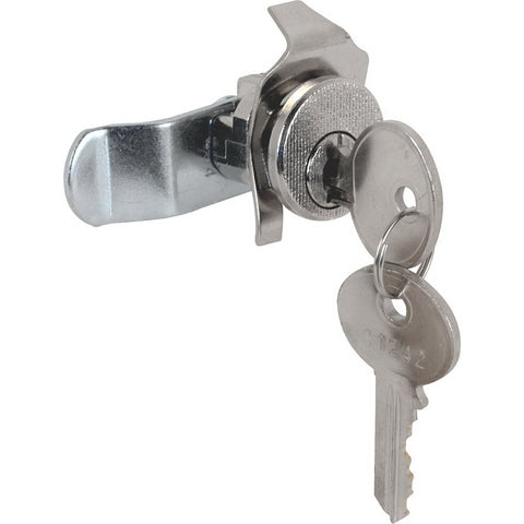 Defender Security S 4125 Mailbox Lock, 1-7/32 in W Dimensions, Tumbler Lock, Keyed Key, Steel, Nickel