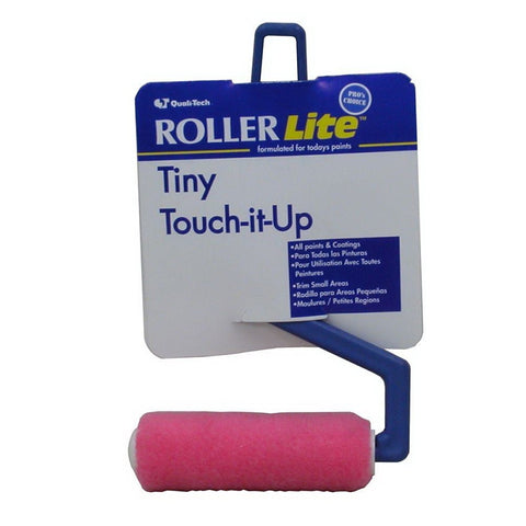 RollerLite Tiny Touch-It-Up 3RL-MT025 Mini Roller Assembly, 1/4 in Nap, Dralon Cover, Plastic Handle, 3 in L Roller