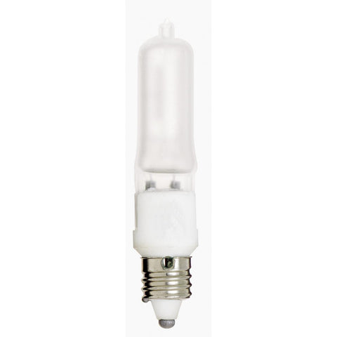 Satco - 50 Watt; Halogen; T4; Frosted; 2000 Average rated hours; 675 Lumens; Mini Candelabra base; 120 Volt