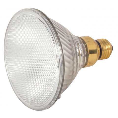 Satco - 60 Watt; Halogen; PAR38; Clear; 1500 Average rated hours; 1090 Lumens; Medium Skirted base; 120 Volt; 2-Pack