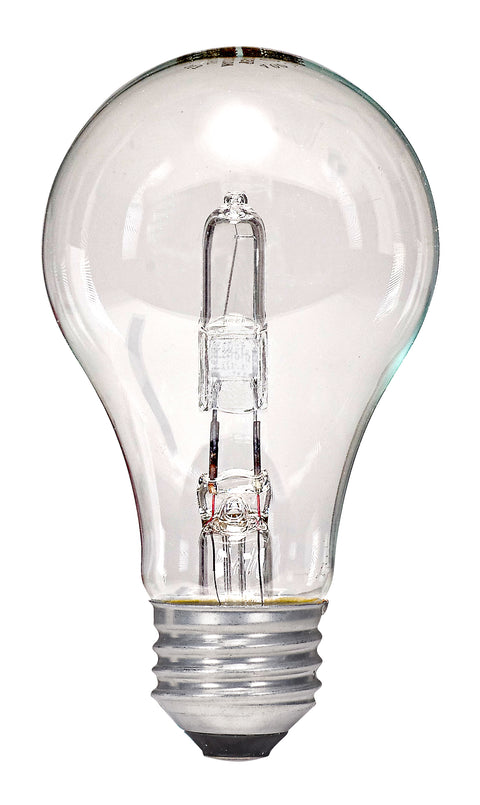 72W A19 Halogen-Xenon Bulb - Medium Base - Clear - 120V - 2 Pack