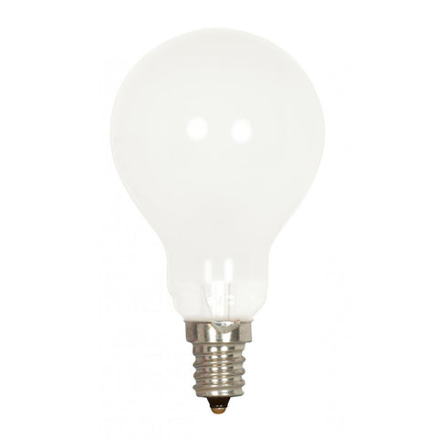 Satco - 60 Watt A15 Incandescent; Frost; 1000 Average rated hours; 700 Lumens; Candelabra base; 120 Volt; 2-Card