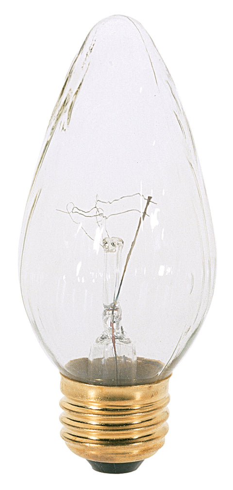 40W F15 Flame Bulb - Medium Base - Clear - 120V - 2 / Card