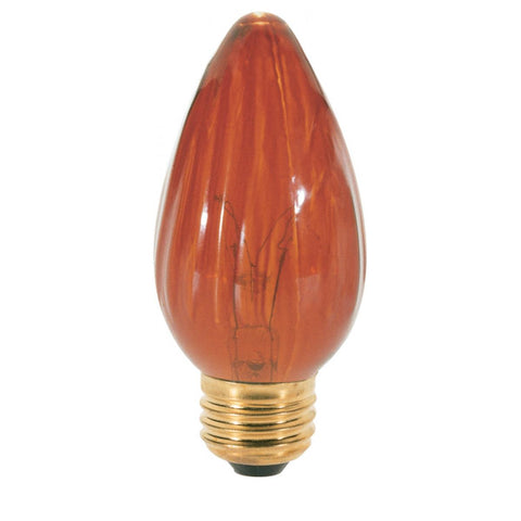 Satco - 40 Watt F15 Incandescent; Amber; 1500 Average rated hours; Medium base; 120 Volt; 2-Card