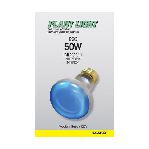 Satco - 50 Watt R20 Incandescent; Grow; 2000 Average rated hours; Medium base; 120 Volt