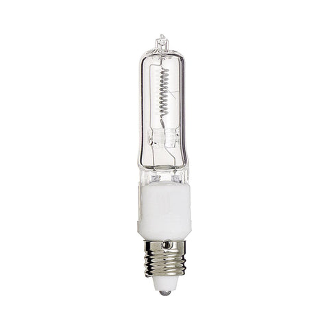 Satco - 50 Watt; Halogen; T4; Clear; 2000 Average rated hours; 750 Lumens; Mini Candelabra base; 120 Volt