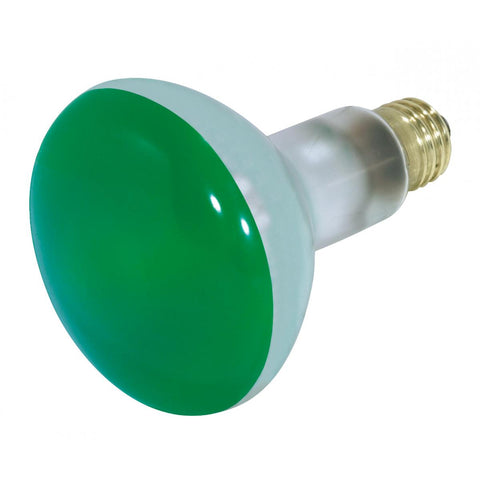 Satco - 75 Watt BR30 Incandescent; Green; 2000 Average rated hours; Medium base; 130 Volt
