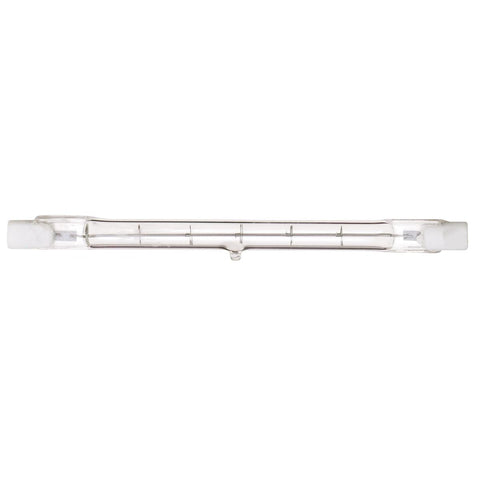 Satco - 100 Watt; Halogen; T3; Clear; 1500 Average rated hours; 1650 Lumens; Double Ended base; 118mm; 120 Volt; Carded