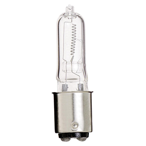 Satco - 75 Watt; Halogen; T4; Clear; 2000 Average rated hours; 1250 Lumens; DC Bay base; 120 Volt; Carded