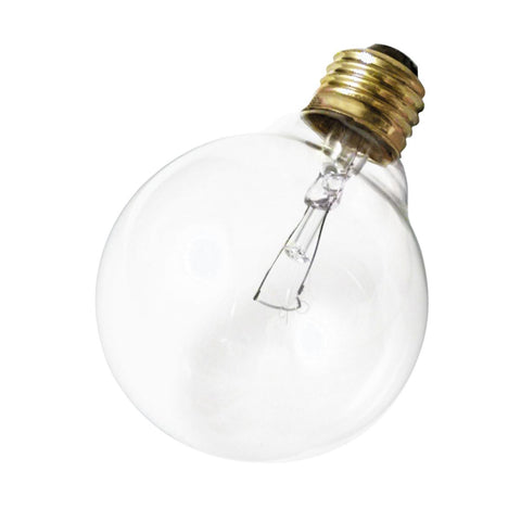 Satco - 25 Watt G25 Incandescent; Clear; 3000 Average rated hours; 180 Lumens; Medium base; 120 Volt