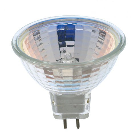 Satco - 20 Watt; Halogen; MR16; BAB; 2000 Average rated hours; Miniature 2 Pin Round base; 12 Volt; Carded