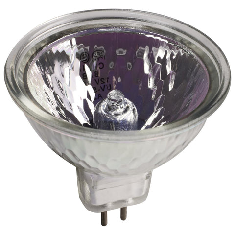 Satco - 20 Watt; Halogen; MR16; BAB; 2000 Average rated hours; Miniature 2 Pin Round base; 12 Volt; Carded