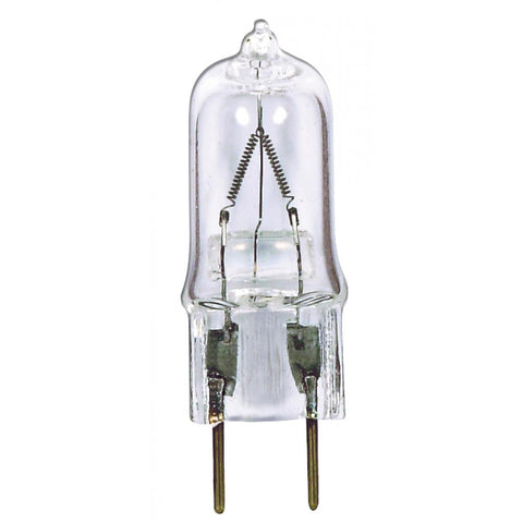 Satco - 50 Watt; Halogen; T4; Clear; 2000 Average rated hours; 750 Lumens; Bi Pin G8 base; 120 Volt; Carded