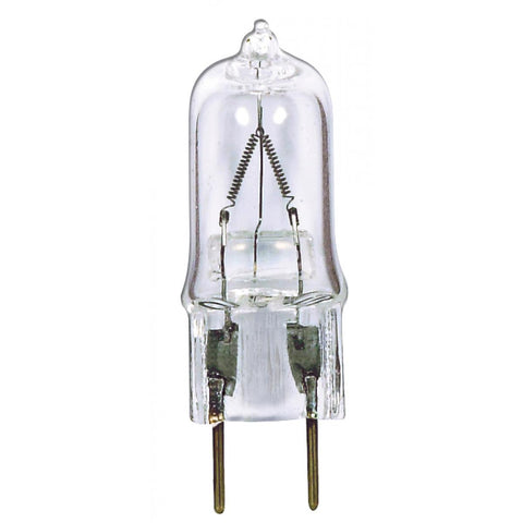 Satco - 100 Watt; Halogen; T4; Clear; 2000 Average rated hours; 1700 Lumens; Bi Pin G8 base; 120 Volt; Carded