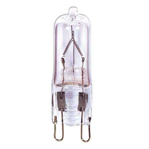 Satco - 50 Watt; Halogen; T4; Clear; 2000 Average rated hours; 750 Lumens; Double Loop base; 120 Volt; Carded
