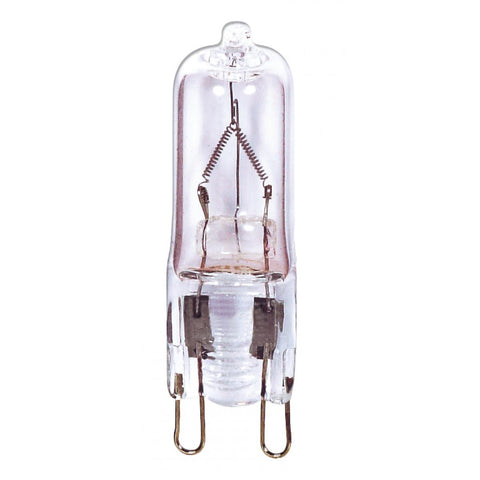 Satco - 75 Watt; Halogen; T4; Clear; 2000 Average rated hours; 1250 Lumens; Double Loop base; 120 Volt; Carded