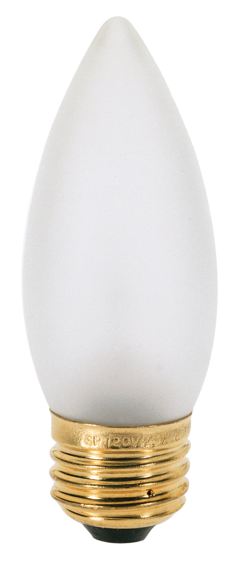 40W Torpedo - Medium Base - Frosted - 120V - 2 / Card