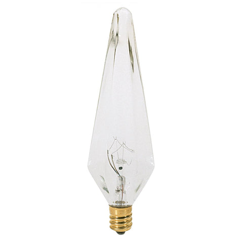 Satco - 40 Watt HX10.5 Incandescent; Clear; 1500 Average rated hours; 360 Lumens; Candelabra base; 120 Volt; 2-Card