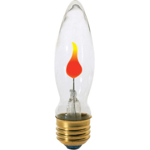 Satco - 3 Watt CA9 Incandescent; Clear; 1000 Average rated hours; Medium base; 120 Volt; Carded