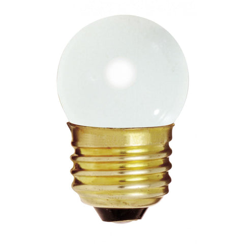 Satco - 7.5 Watt S11 Incandescent; Gloss White; 2500 Average rated hours; 20 Lumens; Medium base; 120 Volt; Carded
