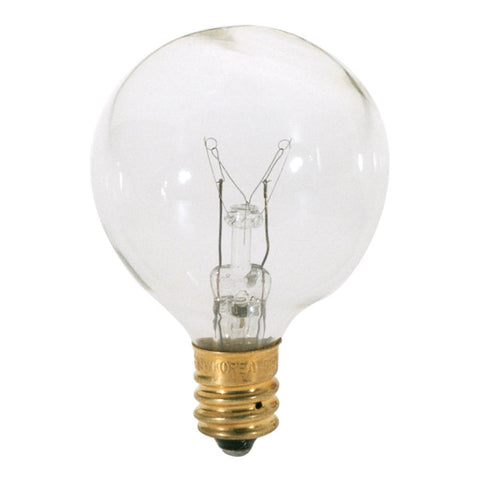 Satco - 15 Watt G12 1/2 Incandescent; Clear; 1500 Average rated hours; 100 Lumens; Candelabra base; 120 Volt