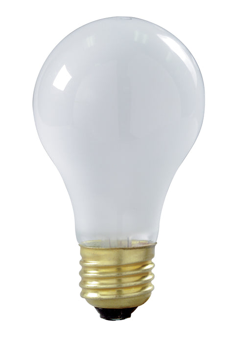 100W A19 Safety Coated Lamp - Medium Bass - Frosted - 130V 2-Pack