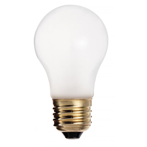Satco - 15 Watt A15 Incandescent; Frost; 2500 Average rated hours; 100 Lumens; Medium base; 130 Volt; 2/Pack