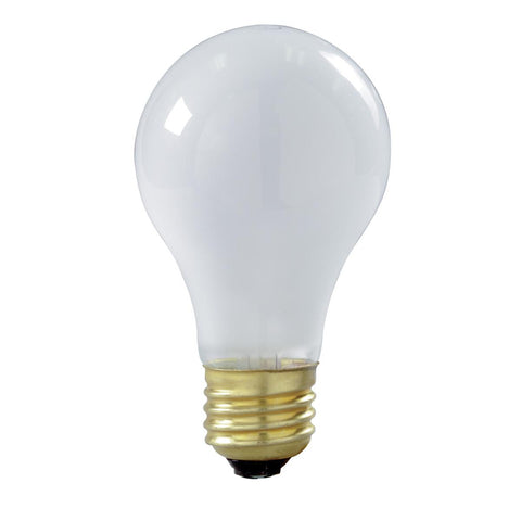 Satco - 75 Watt A19 Incandescent; Frost; 2500 Average rated hours; 710 Lumens; Medium base; 130 Volt; Rough service; 2-Pack