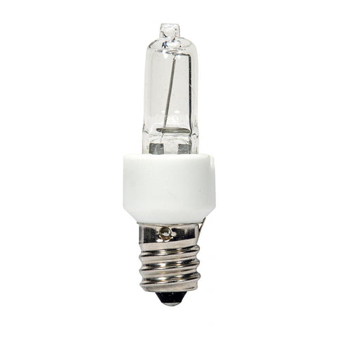 Satco - 60 Watt; Halogen / Excel; T3; Clear; 3000 Average rated hours; 960 Lumens; Candelabra base; 120 Volt