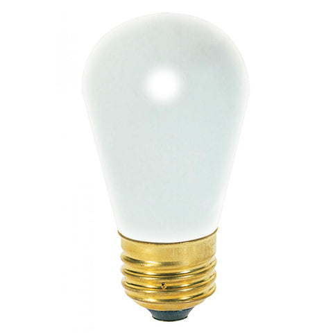 Satco - 11 Watt S14 Incandescent; Frost; 2500 Average rated hours; 65 Lumens; Medium base; 130 Volt; Carded