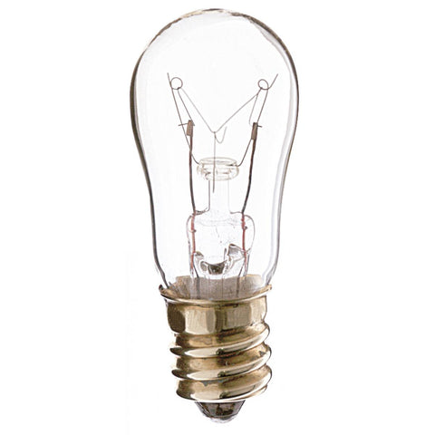 Satco - 6 Watt S6 Incandescent; Clear; 2500 Average rated hours; 30 Lumens; Candelabra base; 130 Volt; 2-Card